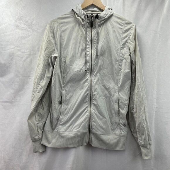 Black Diamond Women's Sz Medium Gray Lightweight Stretch Hooded Jacket Climbing - Picture 2 of 10
